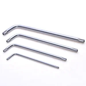 Custom Black Nickel Plated L Shape Short Arm Double Head Torx Key T5 T45 Allen Torx Wrench Hardware Repair Hand Tools