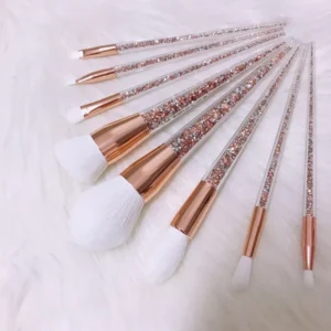 Custom Eyeshadow Brush Beauty Tools Glitter Diamond Bling Crystal Rhinestone Foundation Brushes Makeup Brush Set With Gift Box