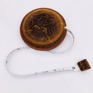Custom Genuine Leather Brown Small Tape Measure for Gift 1.5 Meter 60 Inch