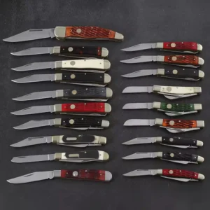 Custom Industrial Camping Knife Fixed Blade Cow Oxbone Wood Handle Stainless Steel Outdoor Survival OEM Support