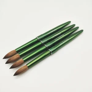 Custom Logo 100% Kolinsky Nail Art Brush Six Angles Petal Crimped Kolinsky Acrylic Nail Brush for Acrylic Nails