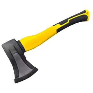 Custom Logo 45#Carbon Steel Splitting Axe Two Color TPR Grip Fiberglass Handle Hand Axe