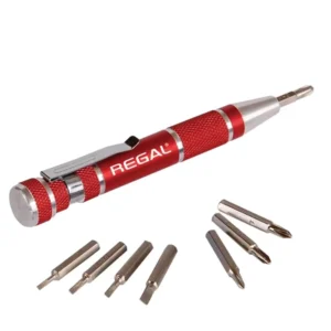 Custom Logo 8 in 1 Multifunctional Pocket Pen Small 8 Tip Screwdriver Kit for Promotional Gift Tool