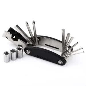 Custom Logo Bicycle Hex Key Wrench Screwdriver Tools Folding Hex Key Set 16 in 1 Allen Key Tools Bike Repair Tool Kit
