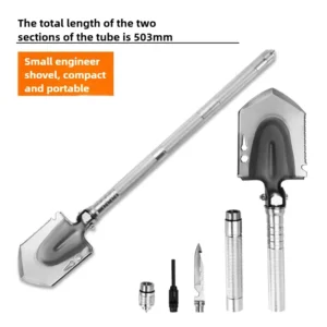 Custom Logo Heavy Duty Survival Shovel Unbreakable Tactical Spade Camping Multi-Purpose Folding Farming Outdoor Camping Shovels