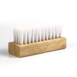 Custom Logo Rubber Wood Shoe Brush PP Pig Horsehair Bristles for Sneaker Suede Leather Care
