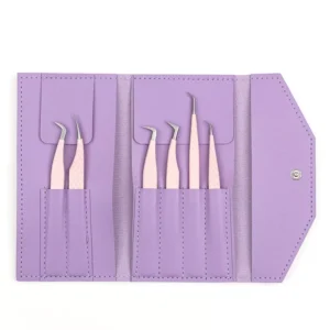Custom Stainless Steel Eyelash Tweezers with Fatigue Free Fiber Tip for Eyebrow and Eyelash Use Durable Handmade Design