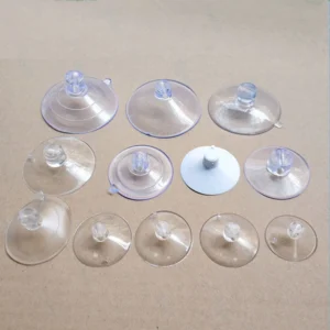 Custom Vacuum Glass Clear Suction Cup Silicone Rubber Suckers With Screw