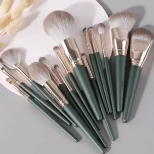 Custom logo 14pcs Professional Wood Handle Makeup Brush Private Label Makeup Brushes Set