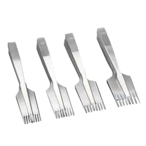 Custom logo 2.7 3.0 3.38 3.85mm Leather Pricking Iron Hole Punch Leather Stitching Chisel Tools