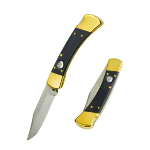 Customizable D2 Stainless Steel Folding Knife with Ebony Handle OEM Outdoor Survival Pocket Knife for Camping and Hiking