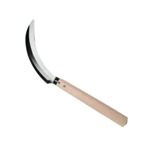 Customizable DIY Grade Garden Scythe 6.5 inch Japanese Style Wooden Handle Handmade Sickle 1.5mm Blade Thickness Black