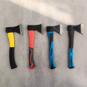 Customizable Hand Forged High Carbon Steel Axe with Natural Wooden Plastic Handle DIY Industrial Grade Bearded Head