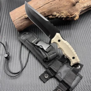 Customizable Outdoor Camping and Hunting Fixed Blade Knife with Steel Blade and Nylon Handle OEM and DIY Grade Support