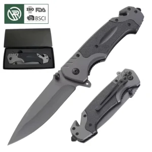 Customize Black Coating OEM Plastic Handle Pocket Tactical Survival Outdoor Folding Custom Knife EVA Box