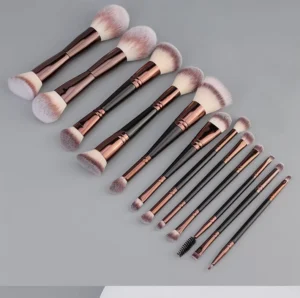 Customize New 10/12 Double-Headed Flat Foundation Contour Makeup Brush Set Wood Handle Multi-Functional Soft Wool