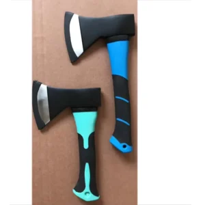 Customized C45# Forged Steel 1500g Fire Wood Axe A613 Fire Axe With Rubber Wooden Fiberglass Handle