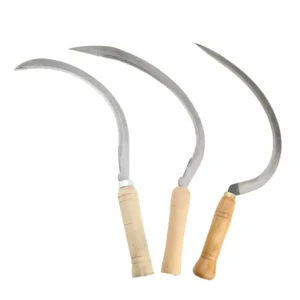 Customized Farming Agriculture Sickle Steel Blade Garden and Grass Sickle with Wooden Handle
