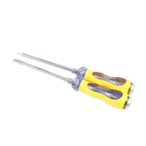 Customized Industrial DIY Multifunctional Screwdriver Magnetic Flat Head Chrome Finish Plastic Handle OEM Supported