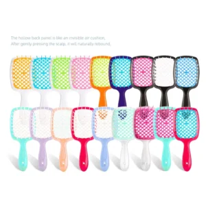 Customized Logo Anti Static Bristles Vented Hair Brush Pain Free Detangling Brush for All Wet or Dry Hair Types