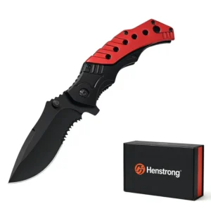 Customized Serrated Blade Stainless Steel Outdoor Folding Knife EDC Multifunctional Tactical Self Defense Pocket Knife