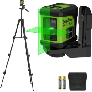 DEGLASERS Self Leveling Laser Levels with High-light Green Beam 1m Tripod Support Laser Powered by AA Battery for Building
