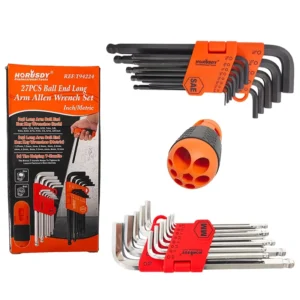 DIY Grade 27 PCS Steel L Shape End Hex Key with Holes Set Manufacture