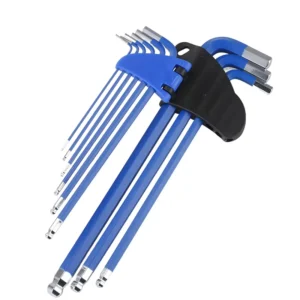 DIY Grade Colorful L Type Allen Hex Key Wrench Set 1.5mm-10mm Metric Ball End Chrome Vanadium Steel