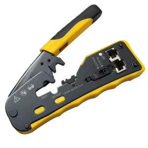 DIY Networking Tools Cat5e Cat6 Cat6A Wire Stripper Cutter Crimper RJ45 Pass Through Soft Grip Plastic Handle Cable Pliers