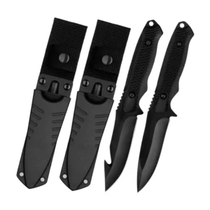 DIY OEM Plastic Handle Drop Point Hunting Knife with Steel Fixed Blade for EDC Camping Survival Tools