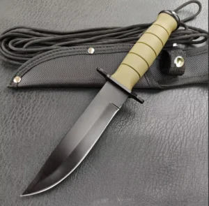 DIY Outdoor Survival Hunting Fixed Blade Knife with Plastic Handle Customizable OEM Camping Knife