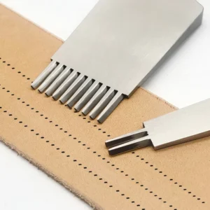 DIY Stainless Steel Leather Punch Tool Set Flat Chisel for Stitching & Hole Punching for Leather Craft Accessories