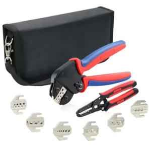 DW YM 58BS Industrial Grade Steel Wire Crimpers 23 10 AWG Manual Cable Terminal Hand Crimping Swaging Tool Plier Set