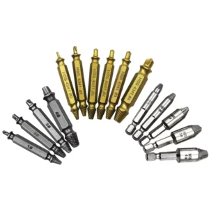 Damaged Screw Extractor Broken Bolt Stripped Set Double Head Tool Easy Out Removal Disassemble Stud Slip Teeth Demolish Remover