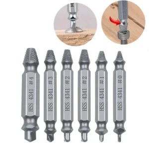 Damaged Screw Extractor Drill Bit 4/5/6 PCS Set Stripped Broken Screw Bolt Remover Extractor Easily Take Out Demolition Tools