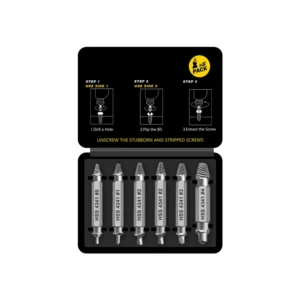 Damaged Screw Extractor Set Remover for Stripped Screws Nuts Bolts Drill Bit Tools