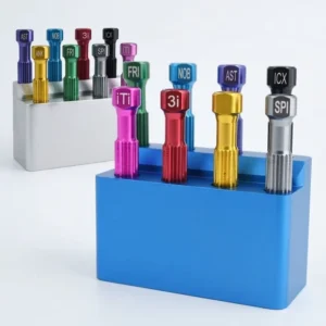 Dental Implant Screwdriver 8 Piece Set Blue Class IProsthetic and Dental Laboratory Tools Healing Abutment Torque Wrench
