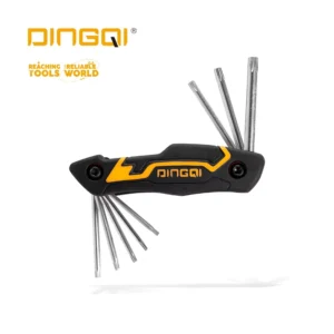DingQi 8pcs Customized Multi Folding Adjustable Torx Hex Key Allen Wrench
