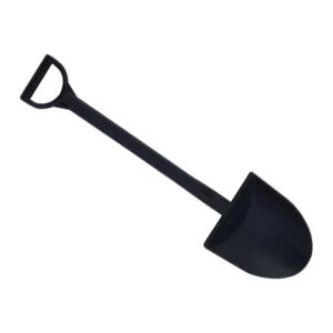 Disposable Ice Cream Scoop Black Plastic Shovel Shape Spade Small Spatula 12cm Potted Cake Scoop