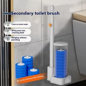Disposable Toilet Brush and Cleaning Tablet Sponge Design Style for Kitchen and Bathroom No Dead Angle