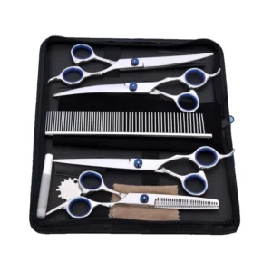 Dog Grooming Scissors 6.5″ 7″ Stainless Pet Chunker Scissors Thinning Shears Animal Curved Scissors