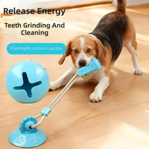 Dog Toys Suction Cups Interactive Chewing Teething Food Dispensing TPR Medium Sized Dogs Boredom Buster Have Fun Burn Energy
