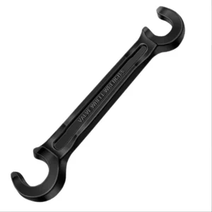 Double Ended Claw End Valve Wrench Iron Black Oxide Coating Metric DIY OEM Hand Tool 10NM Max Torque Ergonomic Bag Handle 8In