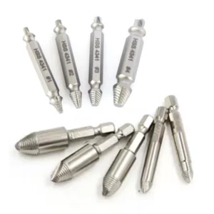 Double Ended Screw Extractor Set High Speed Steel Broken Stripped Screw Remover Drill Bits Kit