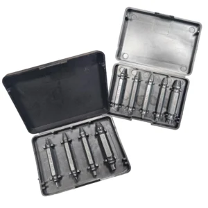 Double Head Bolt Screw Remover Tool Set for Damaged Screws Bolts Sand Blasted Finish DIY Grade Broken Head