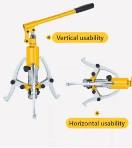Drop Resistant Hydraulic Puller 3 Jaw Wheel Bearing Gear Puller Alloy Steel 500 Bar for Motor Maintenance