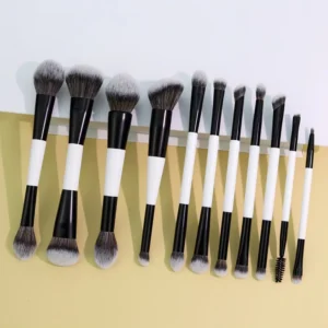 Dual Ended 2 in 1 Private Label Custom Logo Vegan Makeup Brush Set Cosmetic Kit Brushes for Makeup