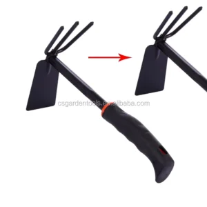 Dual Heads Garden Kits Farm Wood Hand Rotary Hoe