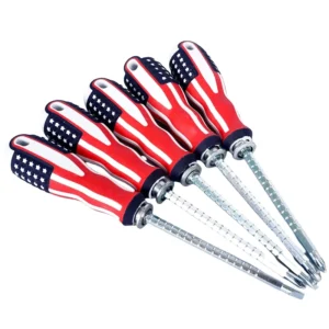 Dual Purpose CRV Slotted Phillips Screwdriver Strong Magnetic Flat Bit OEM ODM Factory Direct Plastic Handle DIY Chrome Finish