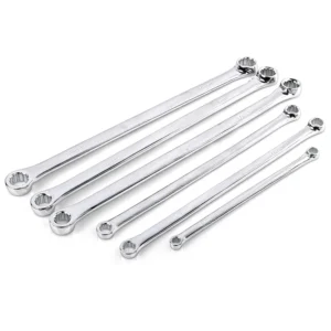 Dual Purpose Mirrored Aviation Wrench Set Chromium Vanadium Steel Double Ended Auto Repair Tool Multi Size Flat Spline Star Head